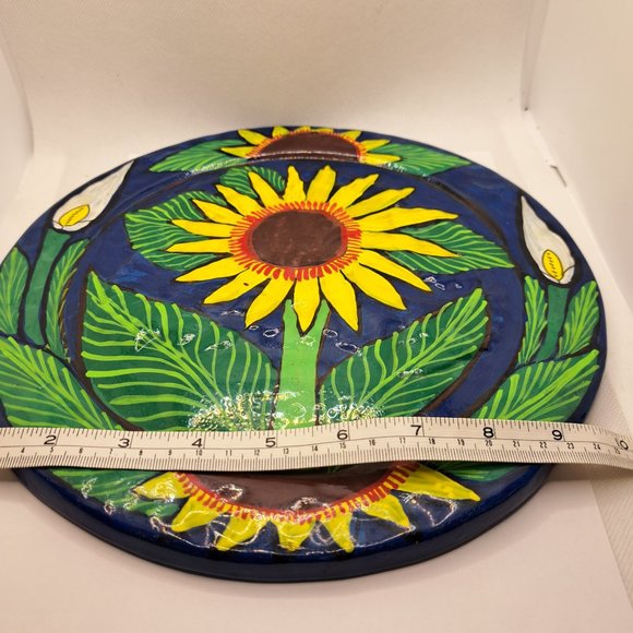 Mexican made plate, vibrant colours. - Picture 2 of 6
